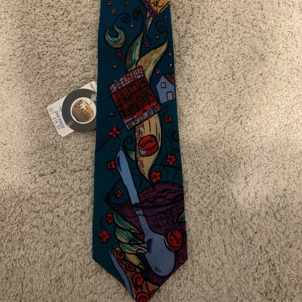 Vintage 1991 Beatles Instant Karma Silk Tie NWT